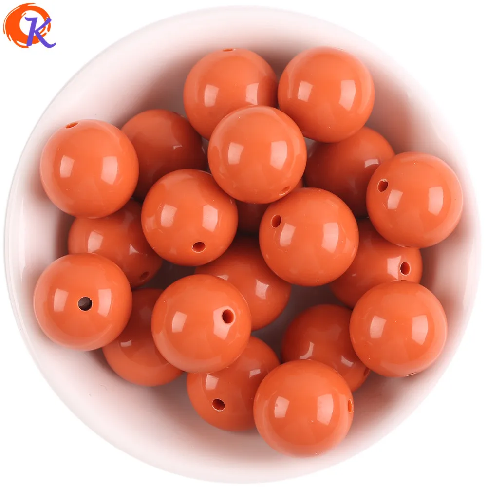 Orange Cordial дизайн 12 мм 14 мм 16 мм акриловые бусины/Аксессуары для ювелирных изделий/Твердые бусины Изготовление ювелирных изделий/diy части/ручной работы/серьги фурнитура - Цвет: Orange