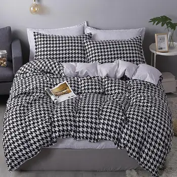 

50 Dinosaur Home Bedding Set for Kids Adult Cartoon Radish Plaid Single Double Bed Duvet Cover Set Printed Bedclothes Sheet