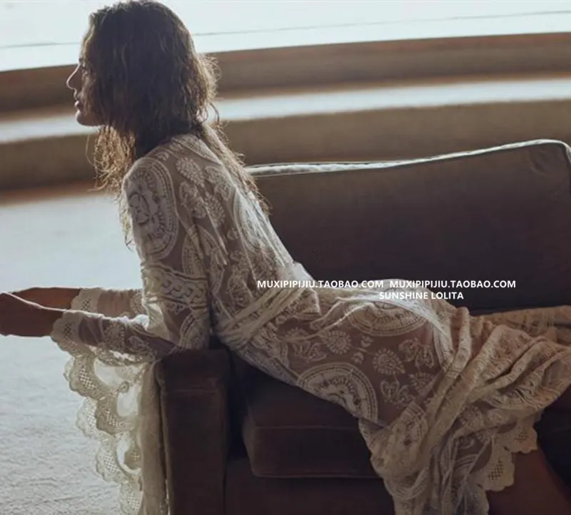 

Women Beach Dress 2019 Pareo Beach Cover Up Lace Boho Long Cardigan Bikinis Cover Ups Swim Plus Size Robe De Plage Beachwear