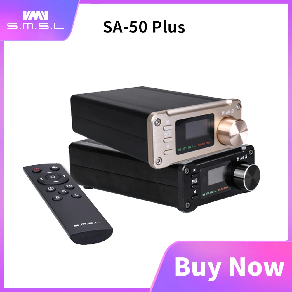 SMSL SA 50 Plus аудио усилитель TAS5766M 2 1 AUX Hifi Цифровые усилители USB мини портативный
