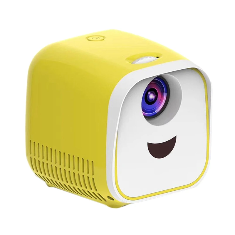 

Mini Projector 480X320P Home Full Hd Led Film Projector L1 Video Projector Eu Plug White + Yellow