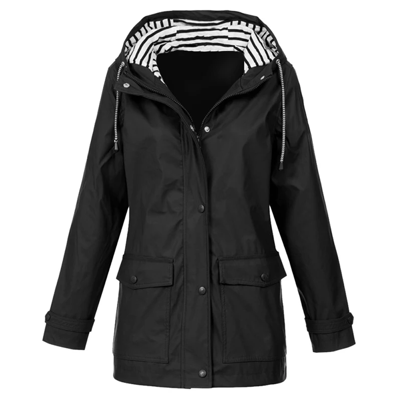 Sfit Женская куртка с капюшоном однотонная теплая Модная полосатая уличная альпинистская одежда водонепроницаемые дышащие куртки Новинка