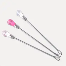 3 шт. пигментные стержни для перемешивания из нержавеющей стали, пудра для ногтей, чернильные палочки, прочная пудра, портативная палочка