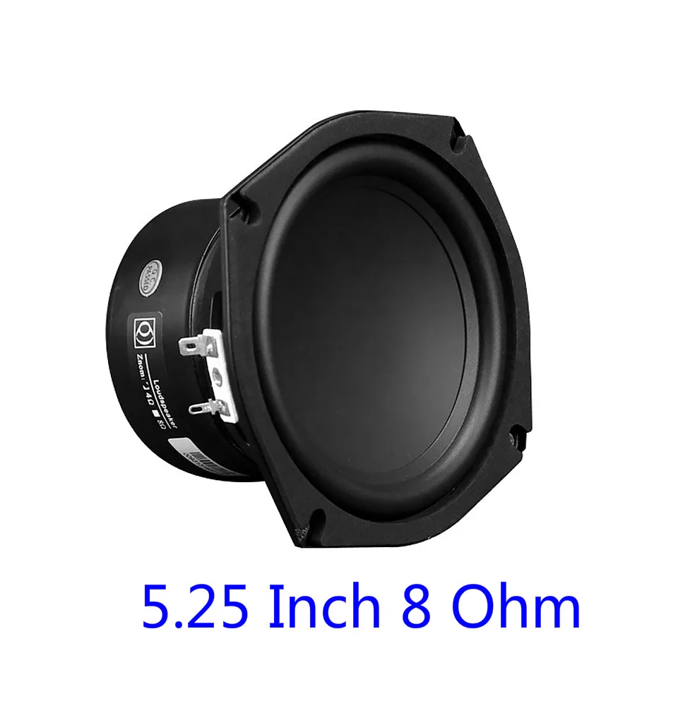 8 Ohm Speaker AIYIMA 1 шт. 5,25 дюймовый динамик вуфера 4 8 Ом 50 Вт бас длинный ход звуковой динамик драйвер низкочастотный сабвуфер динамика DIY - Цвет: 8 Ohm Speaker