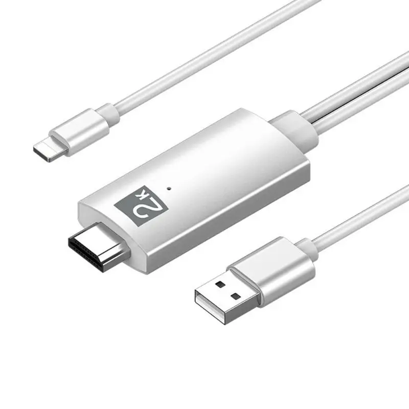 Для перехода от разъема Lightning к HDMI переходной USB кабель HDMI 1080P аудио сплиттер адаптер смарт-конвертер кабель для передачи данных для iPhone экранный преобразователь кабель адаптера