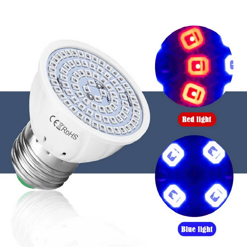Новинка GU10 LED 220В Лампа для растений E14 лампа выращивания E27 помощь MR16 Фито Led 3 Вт