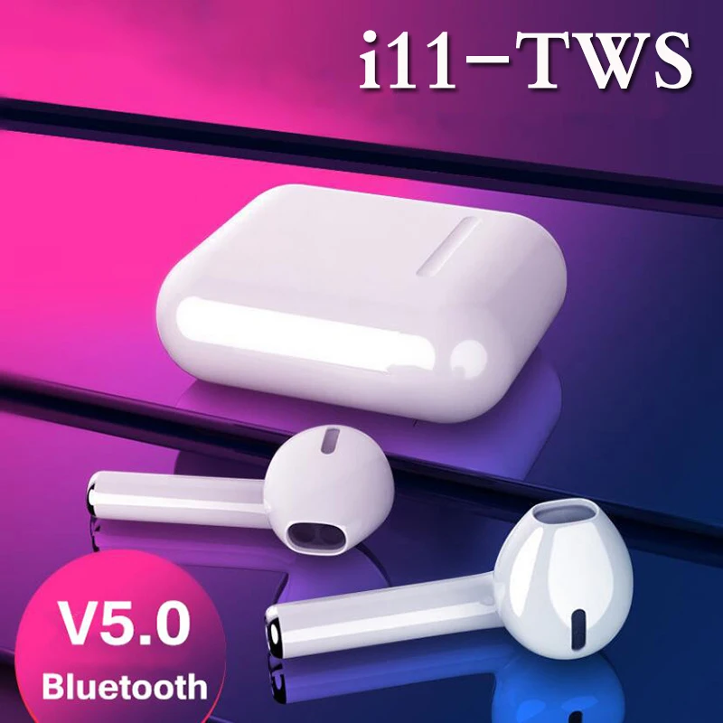 I11 Tws мини беспроводные Bluetooth 5,0 наушники с микрофоном зарядная коробка Спортивная гарнитура для iPhone XR 11 смартфон