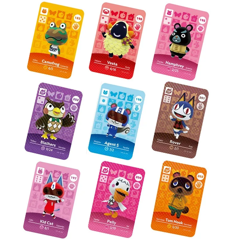 Новая горизонтальная игровая карта с 181 на 210 животных Amiibo карты для NS Switch 3DS