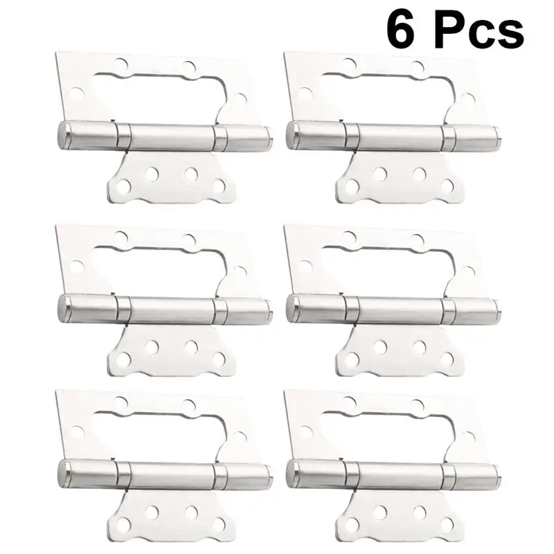 WINIMO 6pcs 4 Inches 304 Stainless Steel Face Frame Mounting Furniture Hinges Spring Hinges For Home Kitchen Cabinet Door