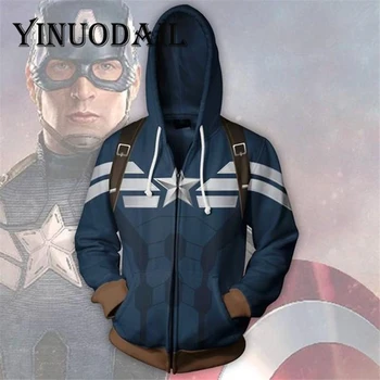 

Fans Wear Captain America Hoodies Mens Zip Up Hoodie Womens Jackets and Sweatshirt