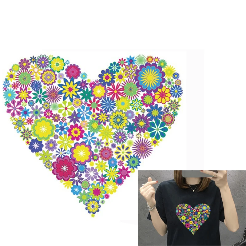 

DIY Colorful Love Thermal Transfer for Clothing Freedom Goddess Ironing Heat Transfer On Cloth Printed Lovely Garment Accessory