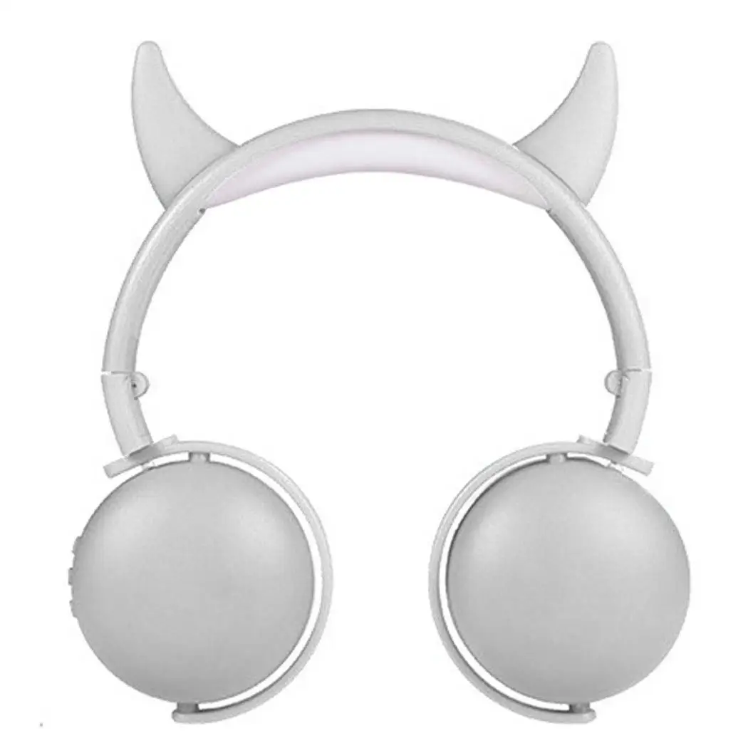 Прочная мультяшная bluetooth-гарнитура, Беспроводная складная стереогарнитура, маленький дьявол, кошачьи уши, рога 15 м 5,0