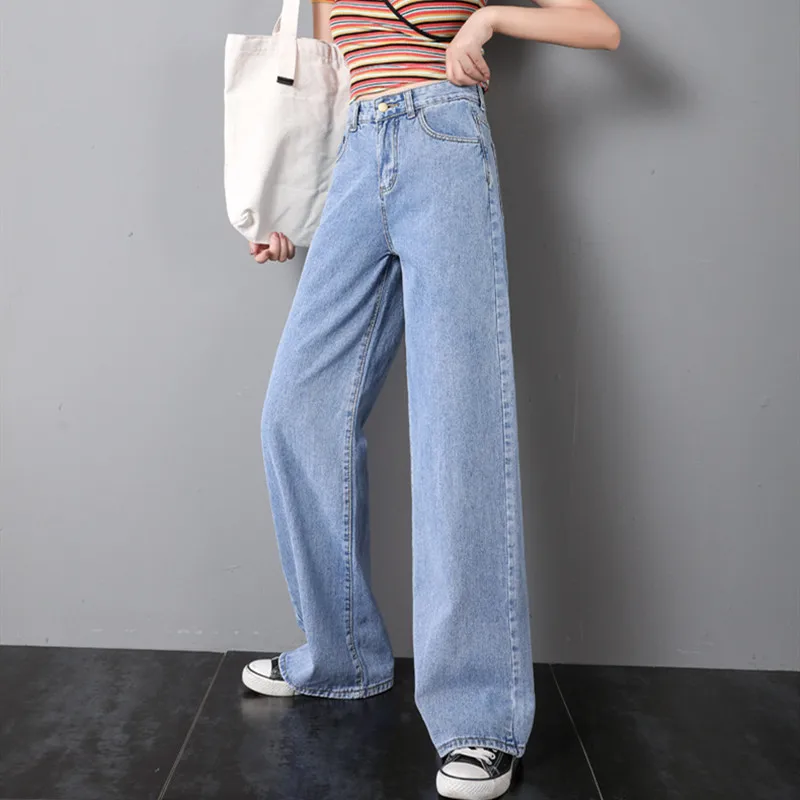 

Temperament Women Jeans Mom Jeans High Waist Jeans Loose Jeans For Women Overalls Women Wide Pants Ladies Fashion