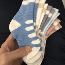 5 par/lote de algodón suave para niños de otoño e invierno calcetines bebé niña linda y cálida caricatura de puntos medias deportivas a la moda regalo de los niños