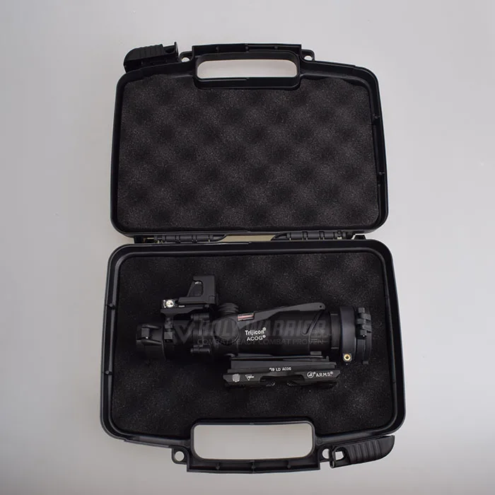 HW Охотничий Прицел ACOG TA31 4X32 оптика из настоящего Волокна Красная точка с подсветкой шеврон стекло тактический оптический прицел - Цвет: TA31-D rmr