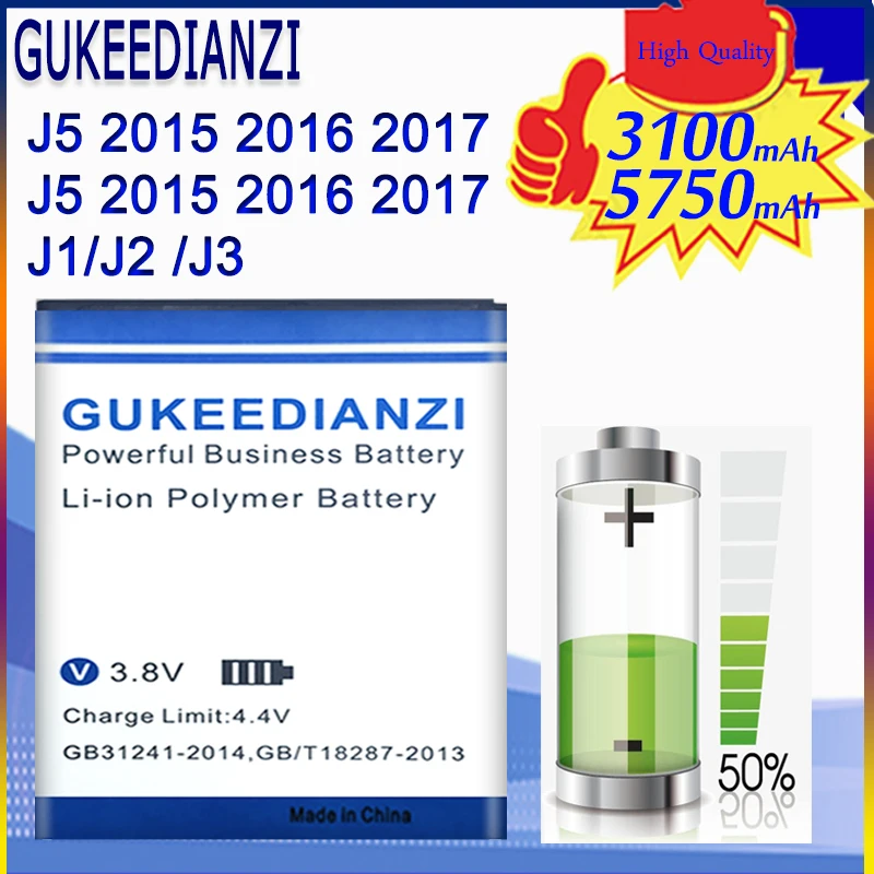 Батарея EB-BJ510CBE для Samsung Galaxy J5 2016 J510 J510F J1 J2 J3 J7 2015 2017 батарея EB BI510CBE/BJ120CBE | Мобильные