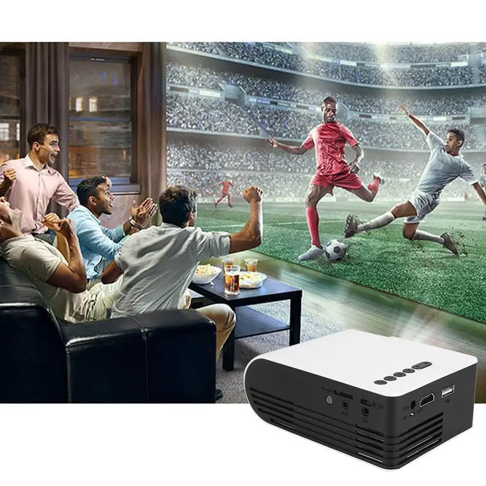 Мини HD 1080P TFT lcd умный проектор домашний медиаплеер HDMI кинотеатр с дистанционным