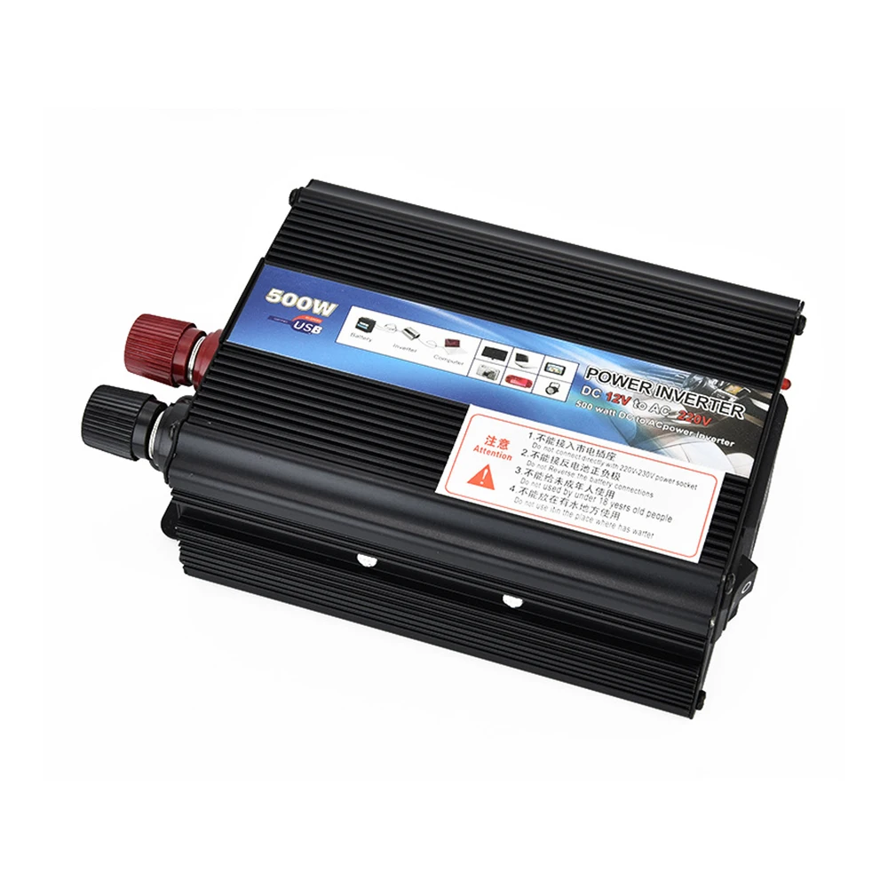 Солнечный инвертор DC12V/24 V постоянного тока до AC220V/110 V 500W модифицированный синусоидный инвентор с Мощность инвертор Напряжение трансформатор преобразователь питания для автомобиля 5