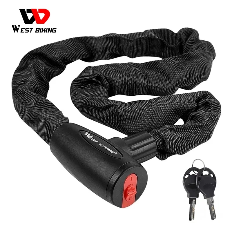 WEST BIKING candado antirrobo para candado de acero con código de contraseña para motocicleta, Scooter Eléctrico cadena de seguridad, accesorio candado para bicicleta|Candado para bicicleta| - AliExpress