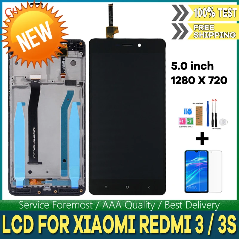 

5.0 inch AAA Quality LCD For Xiaomi Redmi 3 LCD Display Touch Screen Sensor Panel Digiziter Assembly For Redmi 3S LCD Replace