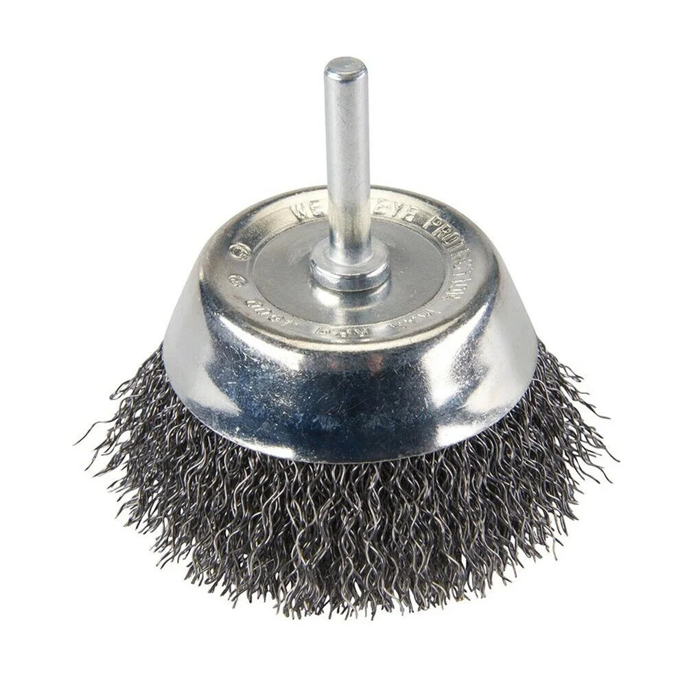 75mm New Rotary Wire Cup Brush For Drill Steel Brass Polishing Wheel  6mm Shank