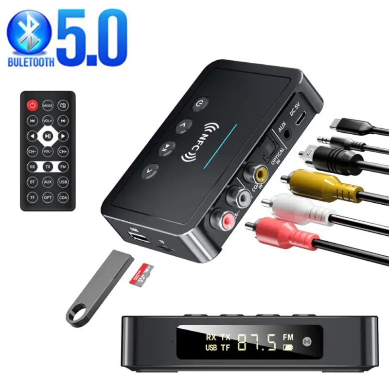 Приемник-передатчик Bluetooth 5 0 FM стерео AUX разъем 3 мм RCA |