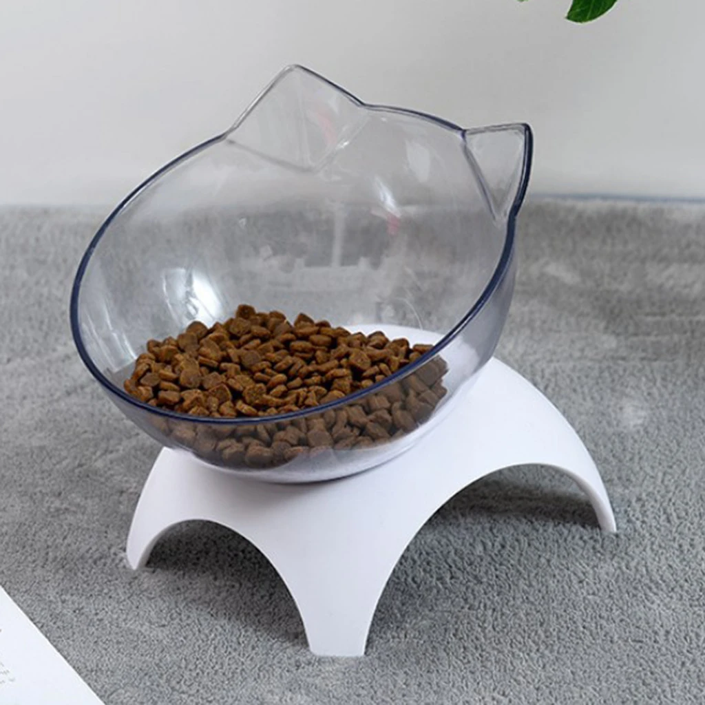 Round Kitten Cat Double Bowl Cat Bowl Dog Bowl Transparent Non-slip Food Bowl With Protection Cervical Transparent Cat Round Kitten Cat Double Bowl Cat Bowl Dog Bowl Transparent Non-slip Food Bowl With Protection Cervical Transparent Cat