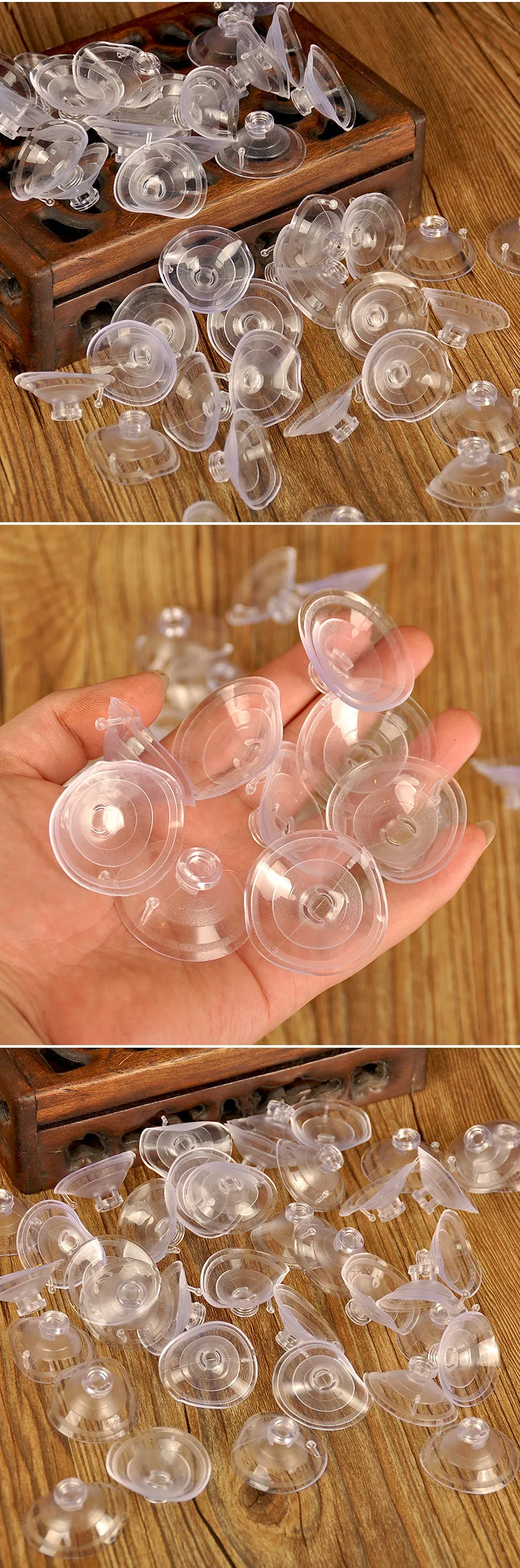 15 Ventosas Con Rosca De 40mm, Transparentes Y Reutilizables - Ideales Para Ventanas, Coche Y Decoración