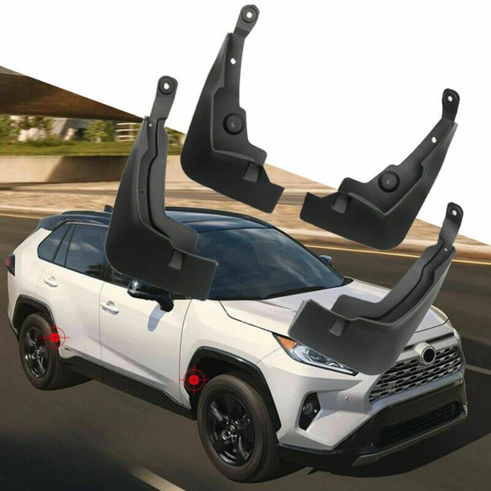 

4Pcs Car Fender For Toyota RAV4 2019 Mud Splash Guards Tyre Mudguards Black Front Rear Mud Flaps Mudguard High Quality
