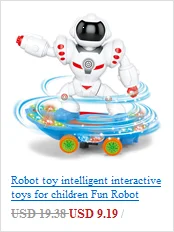 Intelligent Mini robot electronic Fun Robot Dancing Children Electric Universal Light Music Model Toy Colorful lights plastic PH