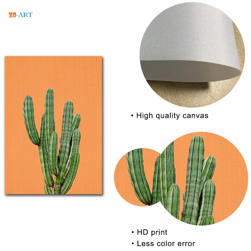 Художественный постер с кактусами настенное искусство ботаническая Картина на