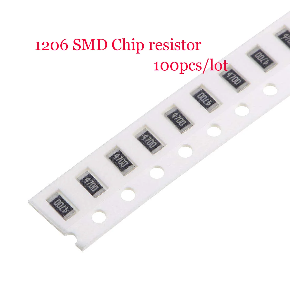 100 pz 1% 1206 0R -10M resistore fisso Chip SMD 1 2.2 51 100 220 330 470 510 ohm 1.5K 2K 5.1K 8.2K 51K 100K 220K 1M 3.3M 4.7M 10M