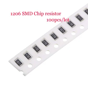 100 шт. 1% 0R -10M SMD чип фиксированный резистор 1 1206 51 2,2 100 220 330 470 Ом 510 K 2K 1,5 K 5,1 K 51K 8,2 K 100K 1M 220 M 3,3 M 10M