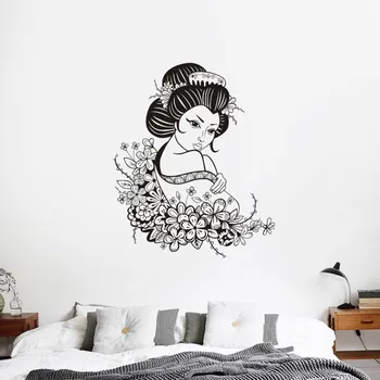 

Japan Naked Body Wall Sticker Bathroom Room Home Decoration Posters Vinyl Sticker Sexy Girl Sushi Wall Decal