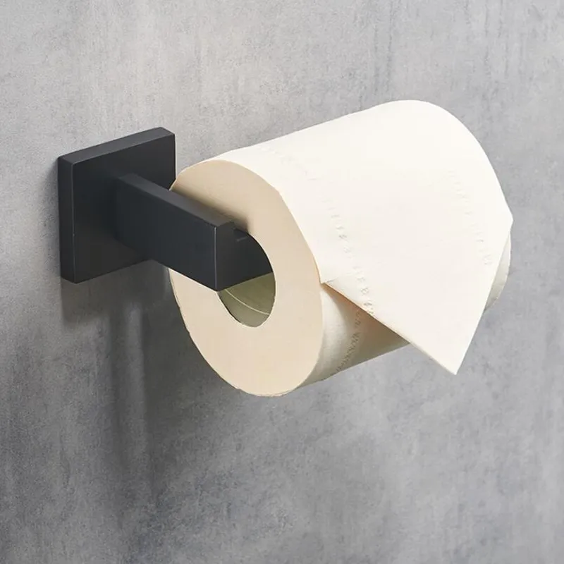 Vidric 304 Stainless Steel Square Toilet Paper Holder Bathroom accessories Mirror Chrome Polished& Black& Brushed 2 Styles