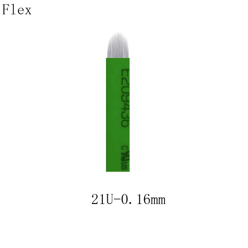 Sterile Microblading Needles 0.16mm 21U Flexible Hair Strokes Tattoo Pen Blades Permanent Makeup Pins Microblade |