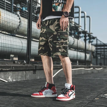 

Summer Camouflage Cargo Shorts 2020 Mens Basketball Camo Sweatshorts Army Green Sweatpants Plus Size Cotton Clothing