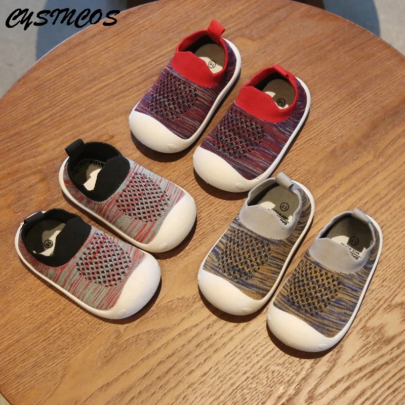 

CYSINCOS 2020 Spring Comfortable Non-slip Kids First Walkers Baby Soft Bottom Shoes Girls Boys Toddler Infant Casual Mesh Shoes