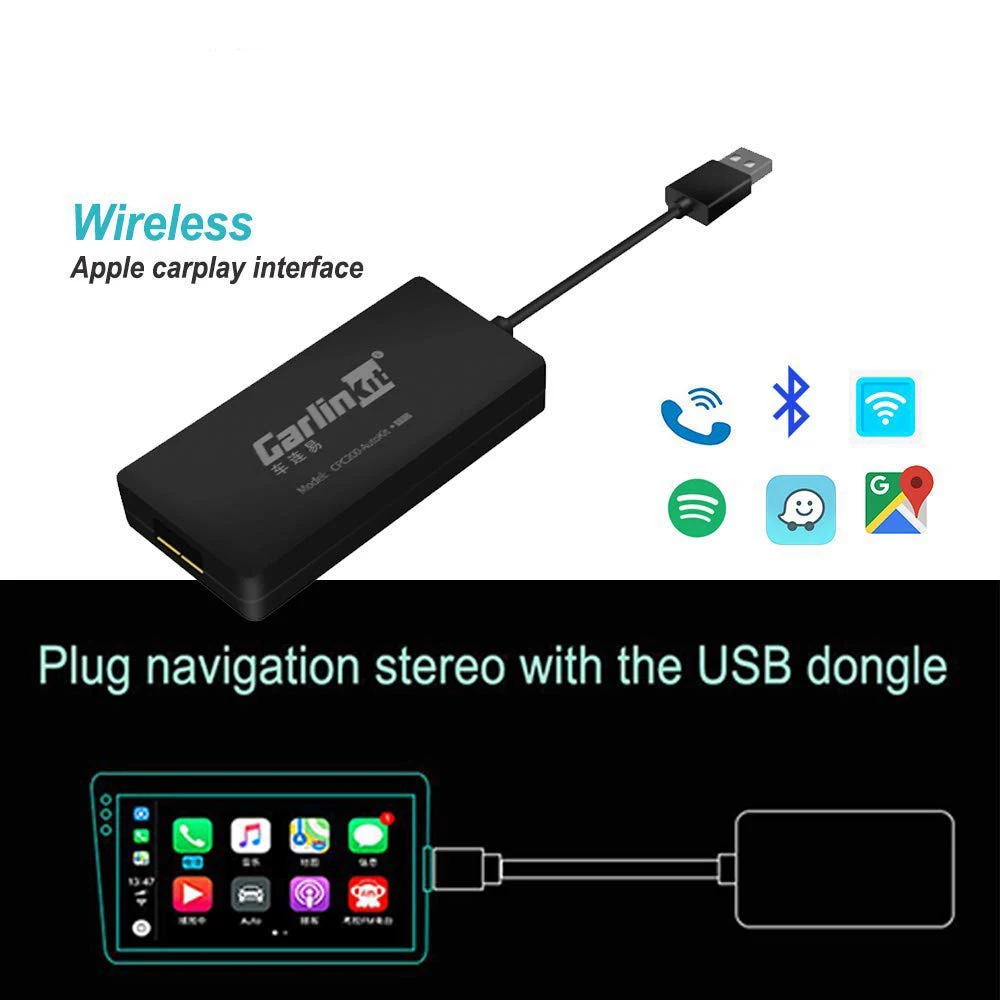 

Carlinkit Wireless Apple Carplay Smart Link Apple CarPlay/Android Auto Dongle for Android Car Radio Carplay Airplay/Mirrorlink