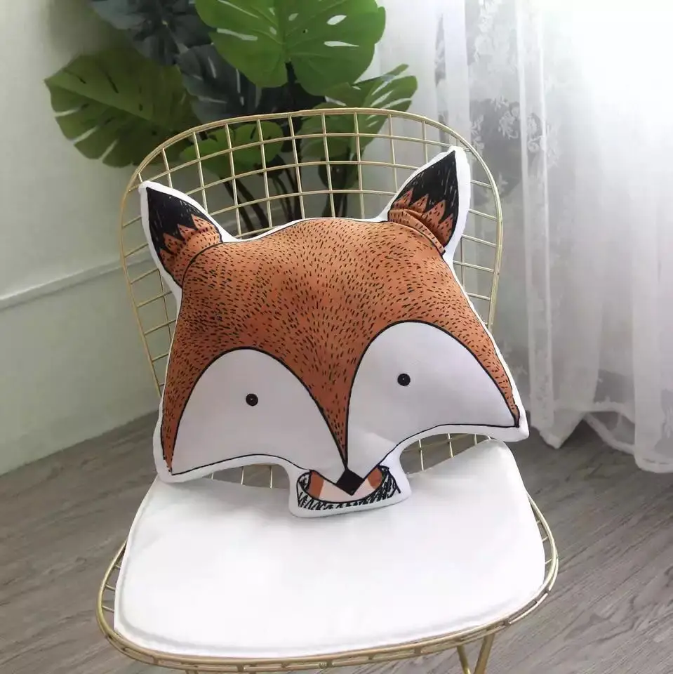 Декоративные подушки в скандинавском стиле для детской комнаты, декоративные подушки в виде животных для детской комнаты - Цвет: Fox