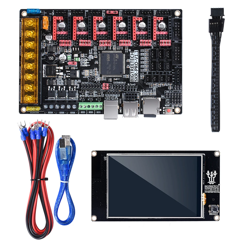Baratos BIGTREETECH SKR PRO V1.1 32Bit Control + TFT35 V2.0 + TMC2130 SPI TMC2208 TMC2209 Uart 3D piezas de la impresora del skr V1.3 MKS GEN L