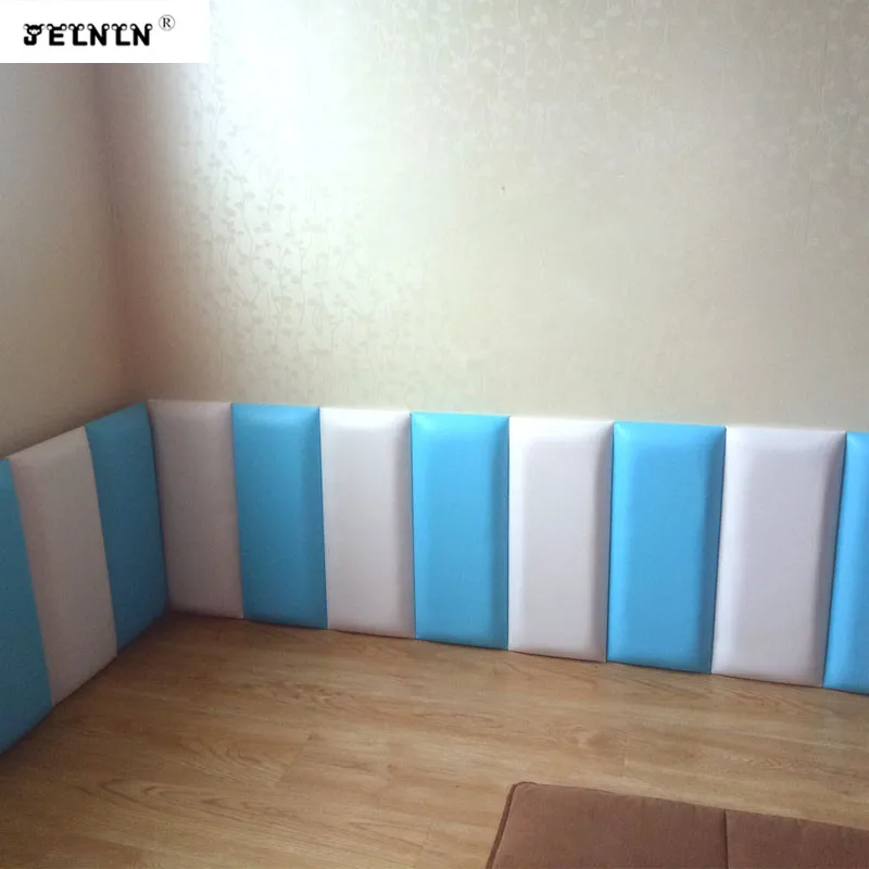  Solid color pattern kids anti-collision wall stickers tatami bed soft pack baby back bedroom bedsid