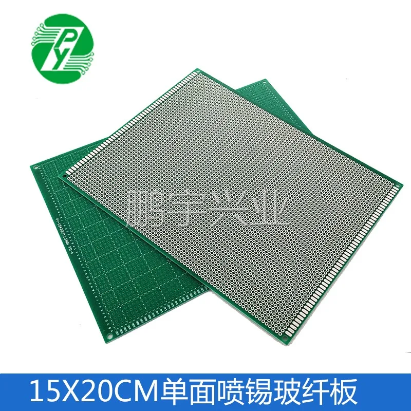 

15x20CM Single-sided Tin Spraying 1.6 Thick 2.54 Spacing Universal Board Universal Circuit Board Hole Board PCB