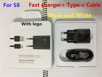 

50pcs/lot Genuine original 9V-1.67A 5V 2A Fast Charging US/EU plug Travel adapter + Type C 1.2M cable for samsung S8 S9 Plus