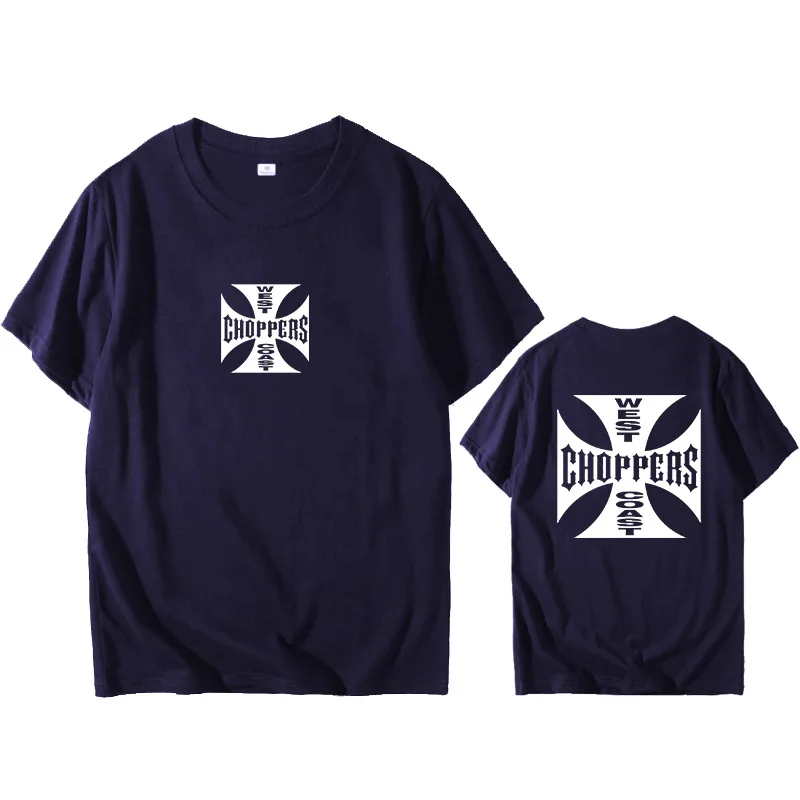 Новая летняя модная футболка для мужчин West Coast Choppers с принтом Футболка с круглым вырезом хлопковая летняя футболка с коротким рукавом W0158