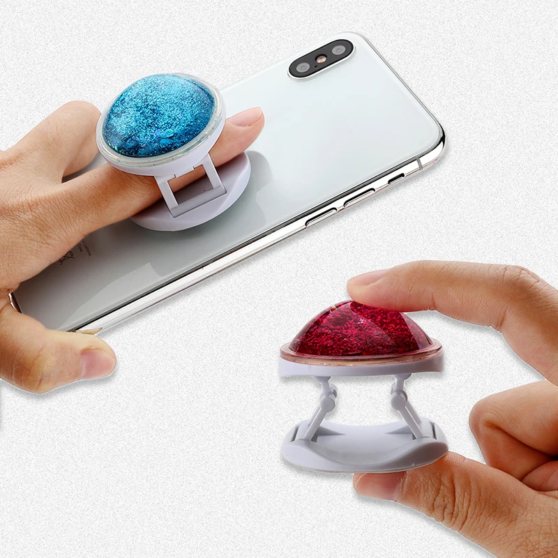 Phone Holder Starry Sky Sands Ring Expanding Stand Finger Grip Bracket Base Finger Top Support Mobile Phone Bracket Clip Mount