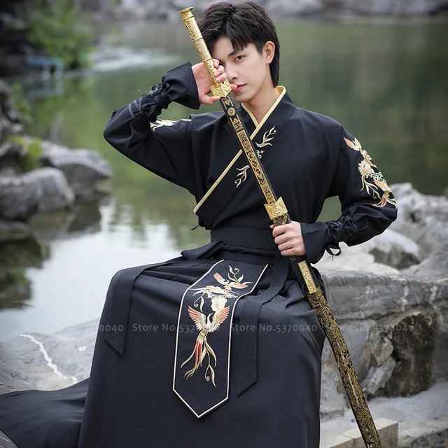 Japanese Clothes Robe Men Kimono Samurai Champloo Ancient Hanfu