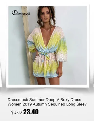 Dressmecb, сексуальное платье с открытой спиной и блестками, женские вечерние платья для ночного клуба, облегающее платье с длинным рукавом и глубоким v-образным вырезом, мини платья, одежда