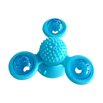 

Pet Toy Whirling Scratching With Led Ball Teasing Interactive Massage Cat Games Kitten Turntable Pet Tickle Windmill Cat Toy