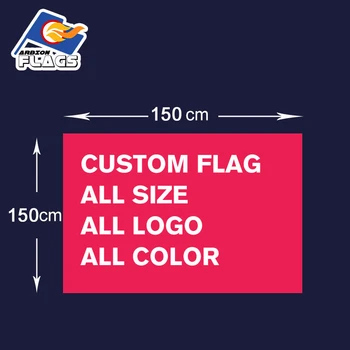

150x150cm Custom Advertising Hand Flag Free HD Design Digital Printing 100D Polyester your Styles and Logos Customize